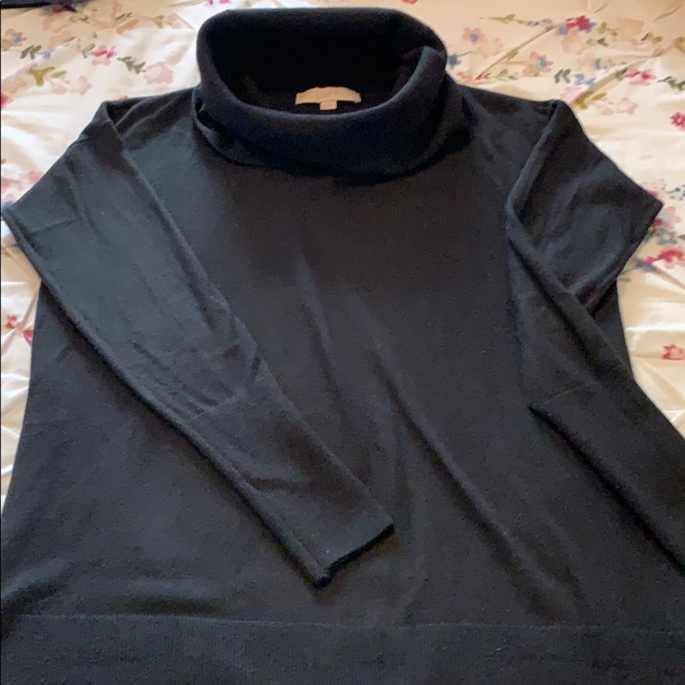 LOFT Black Cowl/Turtleneck Sweater